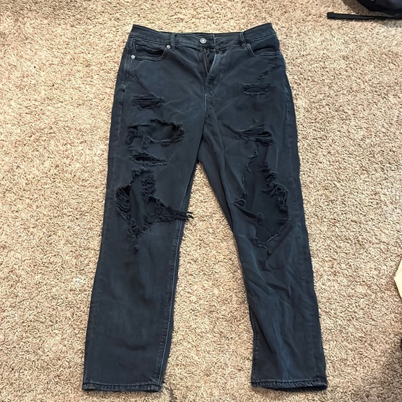 American Eagle Outfitters Denim - American Eagle Comfort Stretch Waistband, Size: 10, Color: Black